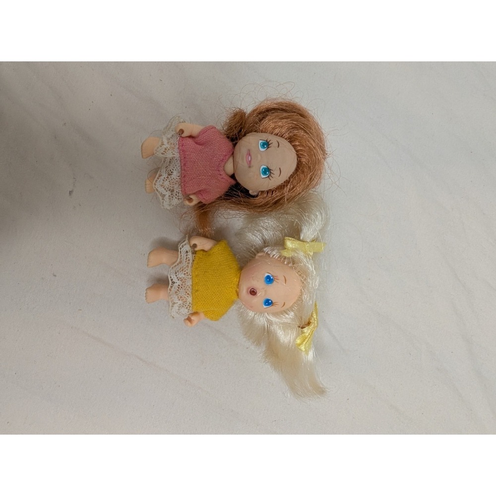 Vintage 1990 TYCO Quints  1 Drink  And Wet Baby‎ Dolls, Set Of 2 Dolls
